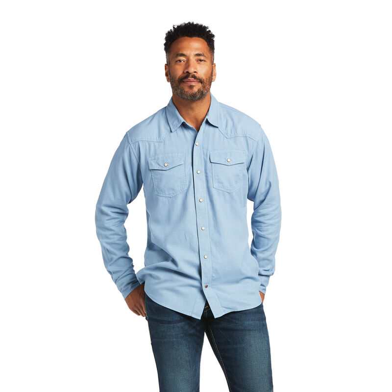 Ariat Hemden Herren - Ace Retro Fit Blau ( FINOS-2375 )